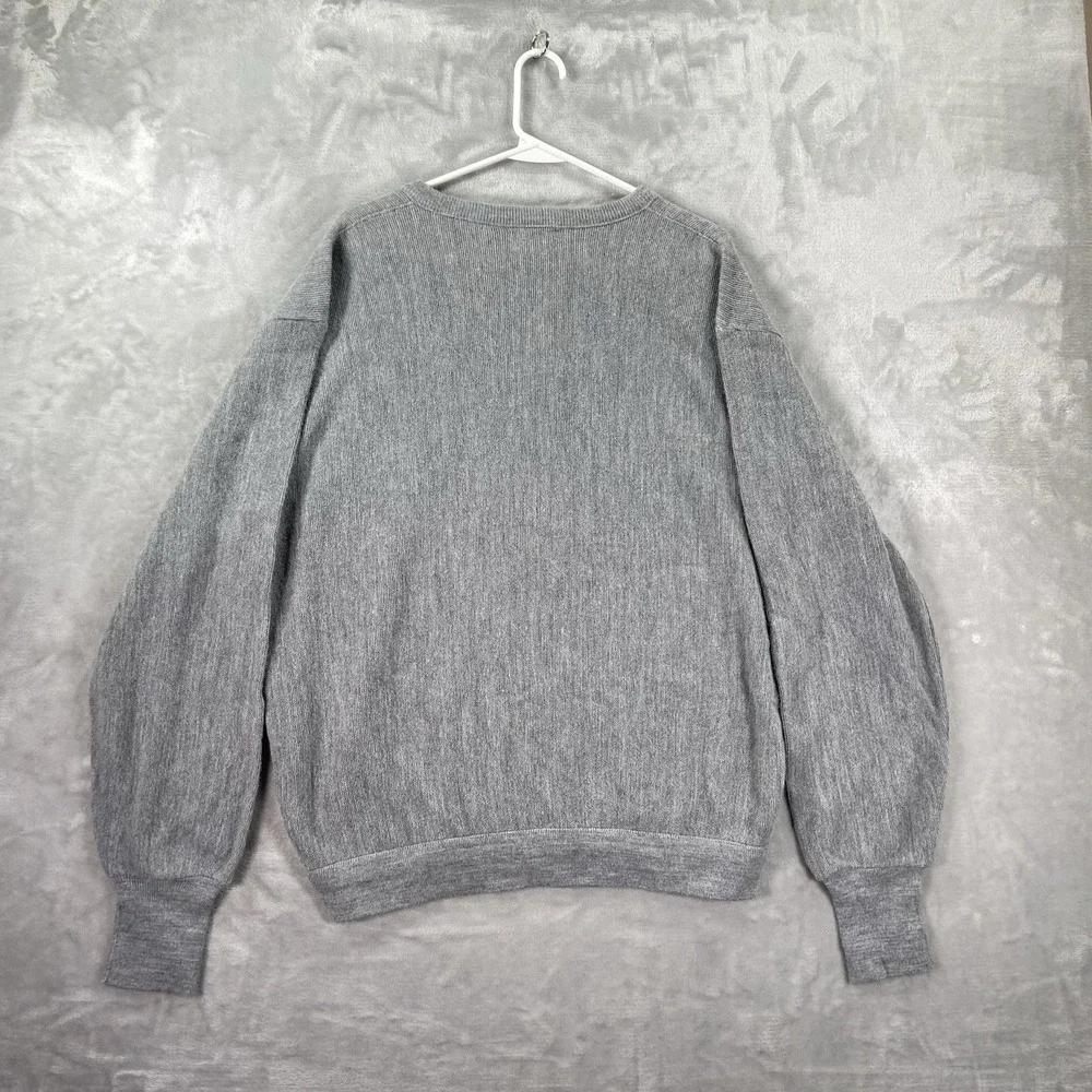 Vintage Izod Lacoste Sweater Mens XL Knit Pullover V-Neck 100% Acrylic USA Made